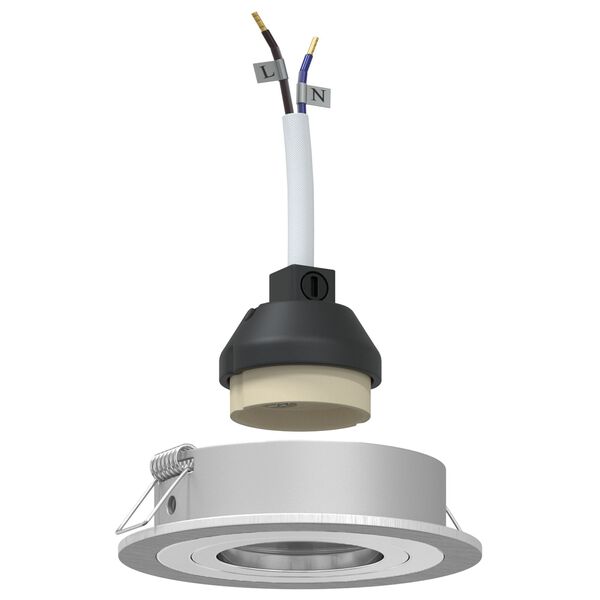 vidaXL Spotlámpa 24 pcs Ezüst 9 x 9 x 2 cm Alumínium