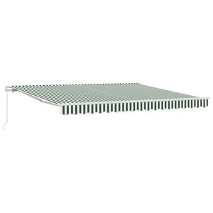 vidaXL Beh&uacute;zhat&oacute; napellenző Z&ouml;ld &eacute;s Feh&eacute;r 400 &times; 300 cm