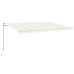 vidaXL kr&eacute;msz&iacute;nű k&eacute;zzel kih&uacute;zhat&oacute; LED-es napellenző 500x350 cm