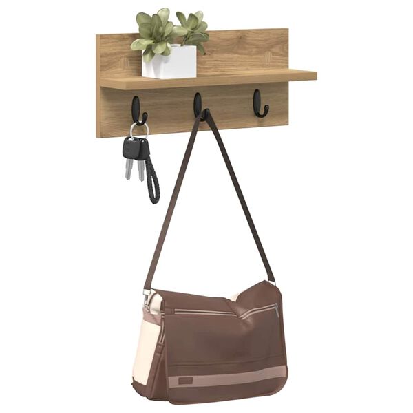 vidaXL Fali Kab&aacute;thorog Artisan t&ouml;lgy 40 x 10,5 x 18 cm Faanyag