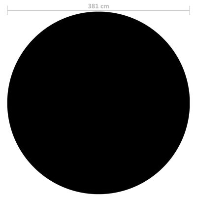 vidaXL fekete polietilén medencetakaró 381 cm