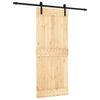 vidaXL Cs&uacute;sz&oacute; ajt&oacute; Term&eacute;szetes &eacute;s Fekete 85 x 210 cm Szil&aacute;rd Fenyőfa