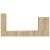 vidaXL TV falit kabinet szett Falra szerelhető 6 pcs Sonoma t&ouml;lgy