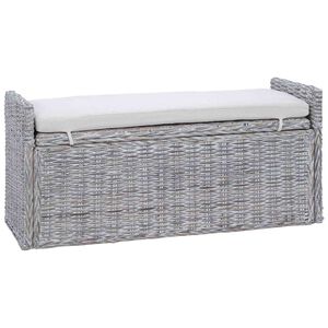vidaXL T&aacute;rol&oacute;pad p&aacute;rn&aacute;val Feh&eacute;r Mos&aacute;s 110 x 40 x 50 cm Rattan