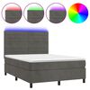 vidaXL s&ouml;t&eacute;tsz&uuml;rke b&aacute;rsony rug&oacute;s &eacute;s LED-es &aacute;gy matraccal 140x190 cm