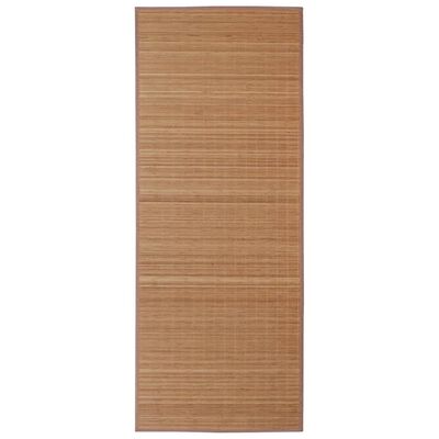 Négyszögletes barna bambusz szőnyeg 80 x 300 cm