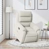 vidaXL krémszínű bársony felállást segítő dönthető fotel