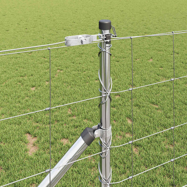 vidaXL Ker&iacute;t&eacute;soszlop Galvaniz&aacute;lt 25 x 1 m Ac&eacute;l