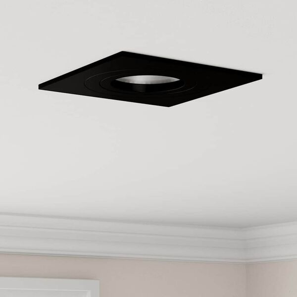 vidaXL Spotl&aacute;mpa 12 pcs Fekete 9 x 9 x 2 cm Alum&iacute;nium