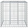 vidaXL Gabion emelt &aacute;gy Ez&uuml;st 60 x 60 x 55 cm Horganyzott ac&eacute;l