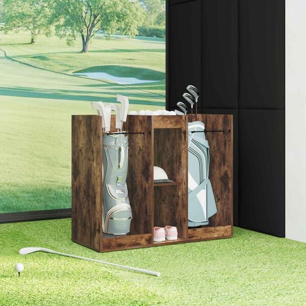 vidaXL Golf Szekr&eacute;ny Egysz&iacute;nű F&uuml;st&ouml;lt t&ouml;lgy 102 x 45 x 85,5 cm