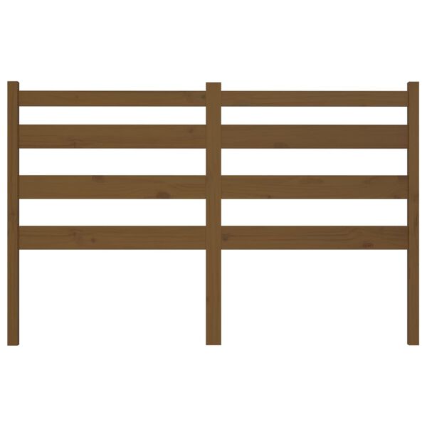 vidaXL mézbarna tömör fenyőfa ágyfejtámla 166 x 4 x 100 cm