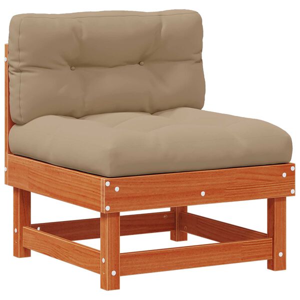 vidaXL Kerti lounge szett 6 pcs Viaszbarna T&ouml;m&ouml;r fenyő