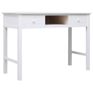 vidaXL feh&eacute;r t&ouml;m&ouml;r cs&aacute;sz&aacute;rfa &iacute;r&oacute;asztal 108 x 45 x 76 cm