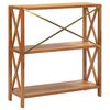 vidaXL 3 szintes t&ouml;m&ouml;r t&ouml;lgyfa polc 80 x 30 x 87 cm