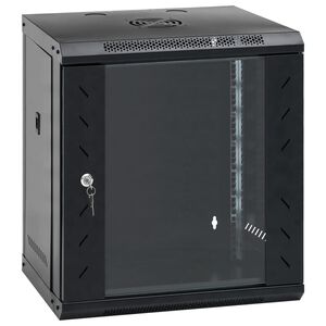 vidaXL 12U fali h&aacute;l&oacute;zati szekr&eacute;ny 19" IP20 53 x 40 x 60 cm