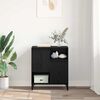 vidaXL Sz&eacute;f Fekete t&ouml;lgy 60 x 35 x 70 cm Faanyag