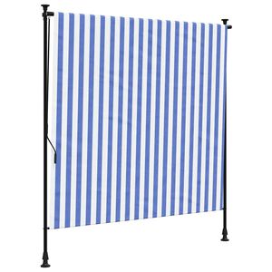 vidaXL k&eacute;k &eacute;s feh&eacute;r sz&ouml;vet &eacute;s ac&eacute;l k&uuml;lt&eacute;ri rol&oacute; 150 x 270 cm