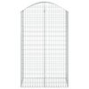 vidaXL íves horganyzott vas gabion kosár 100x50x160/180 cm