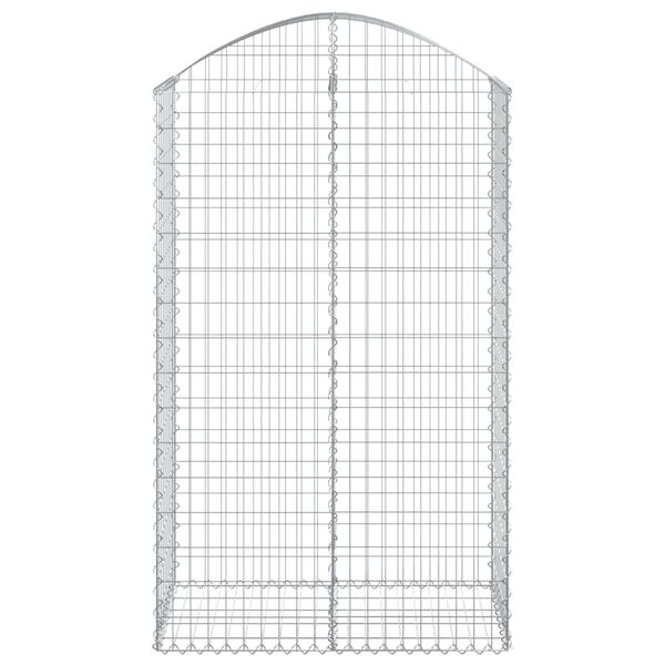 vidaXL íves horganyzott vas gabion kosár 100x50x160/180 cm