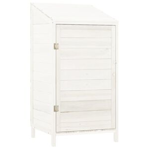 vidaXL feh&eacute;r t&ouml;m&ouml;r fenyőfa kerti f&eacute;szer 55 x 52 x 112 cm