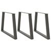 vidaXL 3 db antracitsz&uuml;rke, V-alak&uacute; ac&eacute;l &eacute;tkezőasztall&aacute;b 90 x (72-73,3) cm