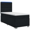 vidaXL Boxspring &aacute;gy matraccal fejt&aacute;ml&aacute;val Fekete 80 x 200 cm Sz&ouml;vet