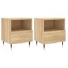 vidaXL 2 db sonoma t&ouml;lgy sz&iacute;nű szerelt fa &eacute;jjeliszekr&eacute;ny 40x35x47,5 cm