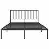 vidaXL fekete f&eacute;m &aacute;gykeret fejt&aacute;ml&aacute;val 140 x 200 cm