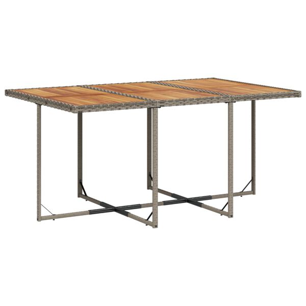 vidaXL 7 r&eacute;szes sz&uuml;rke polyrattan kerti &eacute;tkezőgarnit&uacute;ra p&aacute;rn&aacute;val