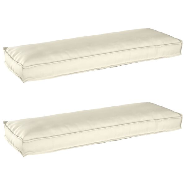 vidaXL Raklap p&aacute;rna k&eacute;szlet 2 pcs Kr&eacute;m 120 x 40 x 8 cm Oxford Sz&ouml;vet