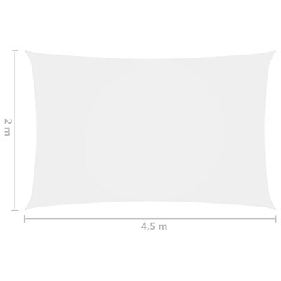 vidaXL fehér téglalap alakú oxford-szövet napvitorla 2 x 4,5 m