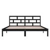 vidaXL fekete tömör fa ágykeret 135 x 190 cm (Double)