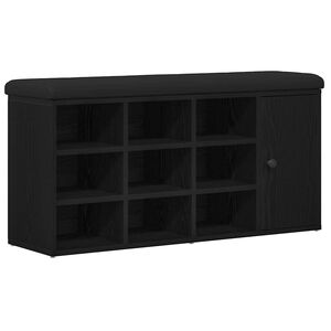 vidaXL T&aacute;rol&oacute;pad Fekete t&ouml;lgy 102 x 32 x 50 cm Szerelt Fa