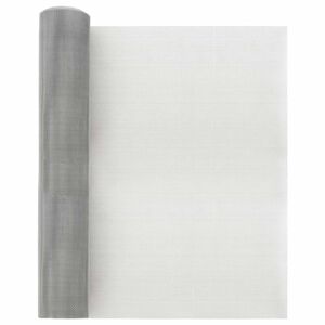 vidaXL H&aacute;l&oacute;s K&eacute;pernyő 40 x 2000 cm 20 Mesh Rozsdamentes ac&eacute;l 201 Ez&uuml;st