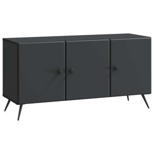 vidaXL TV szekr&eacute;ny Fekete 99 x 34,5 x 50 cm Szerelt Fa