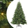 vidaXL Mű kar&aacute;csonyfa 300 LED-del &aacute;llv&aacute;nnyal Z&ouml;ld 210 cm PE &eacute;s PVC