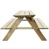 vidaXL fenyőfa gyerekpiknikasztal 89 x 89,6 x 50,8 cm