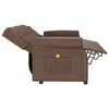 vidaXL 3 szem&eacute;lyes f&eacute;nyes barna műbőr d&ouml;nthető massz&aacute;zsfotel