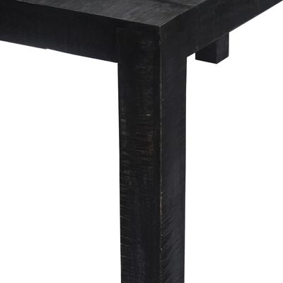 vidaXL fekete tömör mangófa étkezőasztal 118 x 60 x 76 cm
