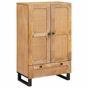 vidaXL Magasfi&uacute; fi&oacute;kkal ajt&oacute;val Barna 40 x 33 x 110 cm T&ouml;m&ouml;r Mang&oacute;f&aacute;t