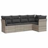 vidaXL 5 r&eacute;szes vil&aacute;gossz&uuml;rke polyrattan kerti &uuml;lőgarnit&uacute;ra p&aacute;rn&aacute;kkal