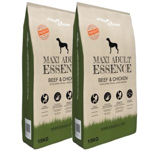 vidaXL 2 db &bdquo;Maxi Adult Essence Beef & Chicken&rdquo; pr&eacute;mium kutyat&aacute;p 30 kg