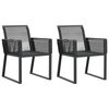 vidaXL 2 db fekete polyrattan kerti sz&eacute;k