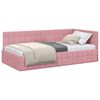 vidaXL Sarok&aacute;gy keret fejt&aacute;ml&aacute;val R&oacute;zsasz&iacute;n 90 cm x 190 cm B&aacute;rsony