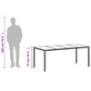 vidaXL világosszürke polyrattan üveglapos kerti asztal 190x90x75 cm