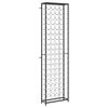 vidaXL fekete kov&aacute;csoltvas bortart&oacute; 95 palackhoz 54 x 18 x 200 cm