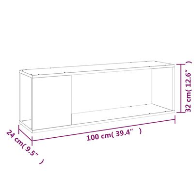 vidaXL betonszürke forgácslap TV-szekrény 100 x 24 x 32 cm