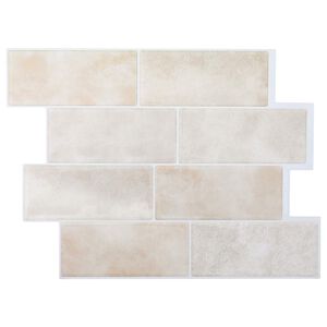 vidaXL Metr&oacute;csempe 20 pcs Beige M&aacute;rv&aacute;ny 29 x 21 cm Poliuret&aacute;n &eacute;s PET
