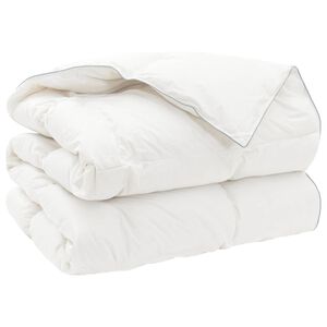 vidaXL Paplan FULDA 200 x 220 cm 4 &eacute;vszak 210 GSM 90% libatoll Feh&eacute;r